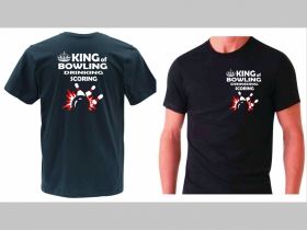 King of Bowling  pánske tričko s obojstrannou potlačou 100%bavlna značka Fruit of The Loom